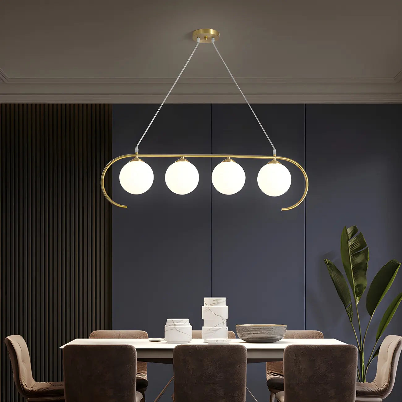 Suspension moderne en verre globe pour usage résidentiel