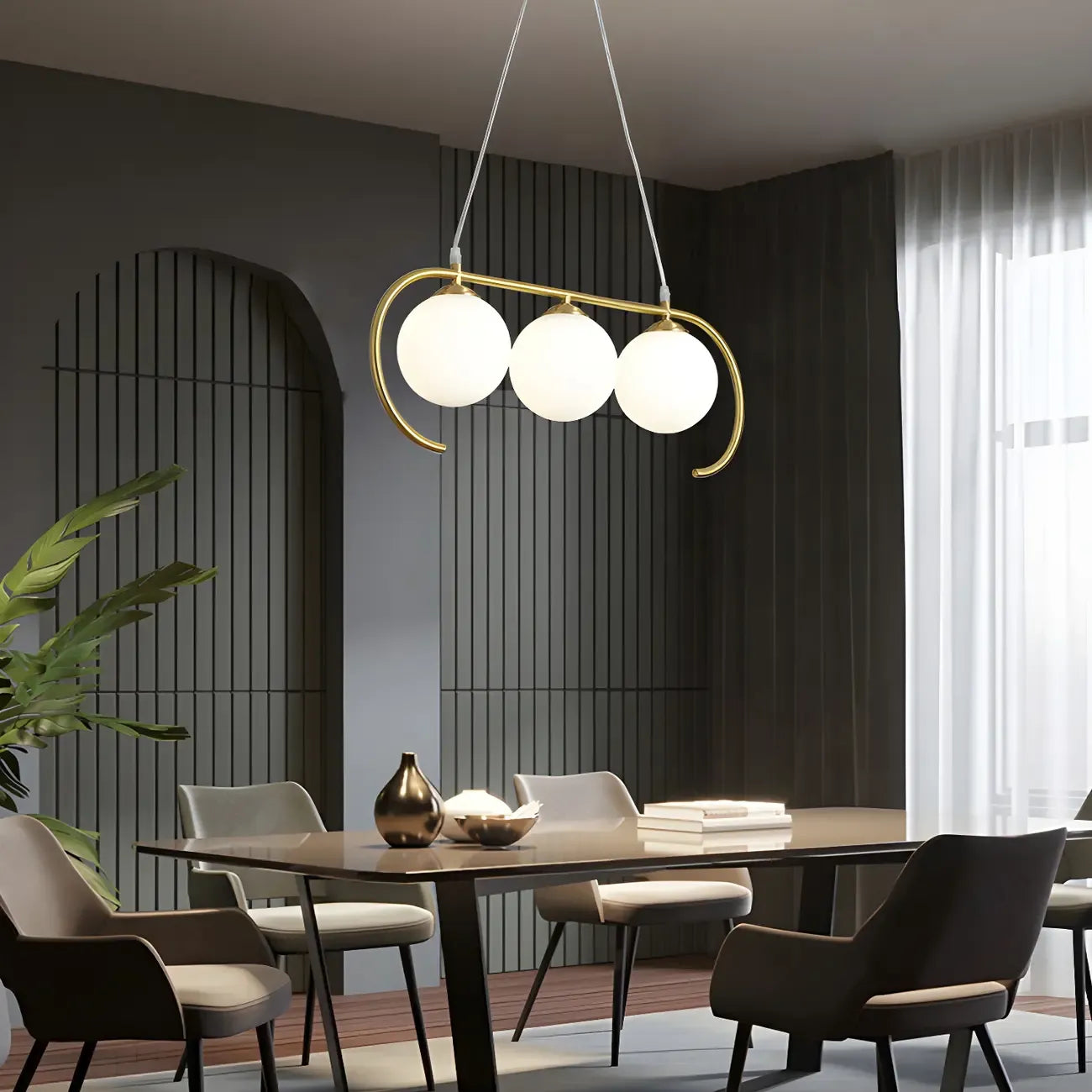 Suspension moderne en verre globe pour usage résidentiel