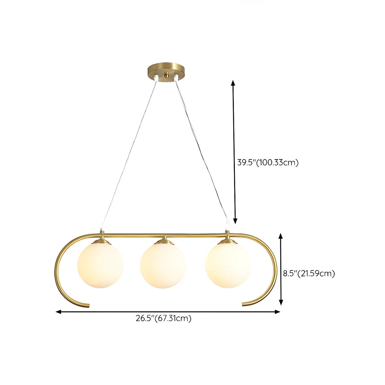 Suspension moderne en verre globe pour usage résidentiel
