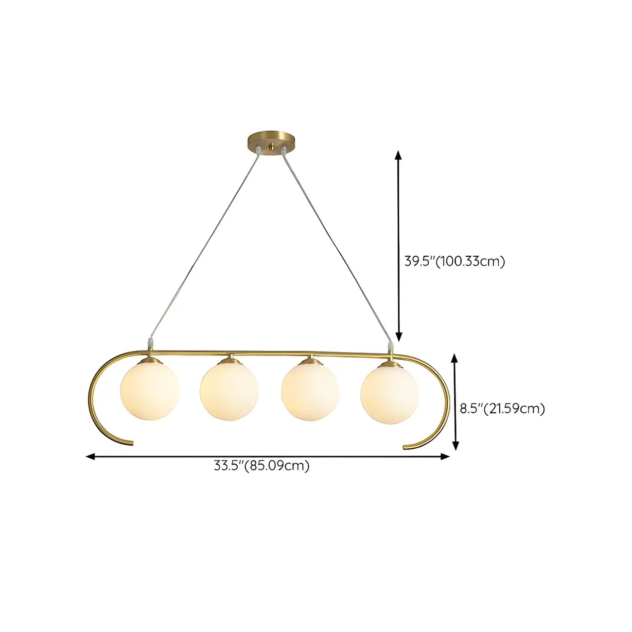 Suspension moderne en verre globe pour usage résidentiel