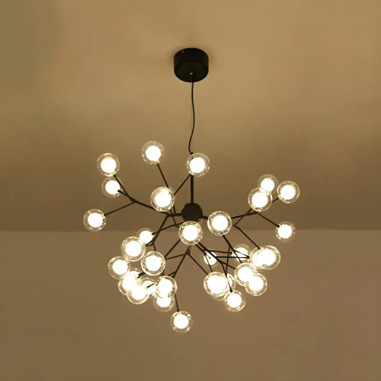 Lustre Sputnik moderne en verre globe réglable