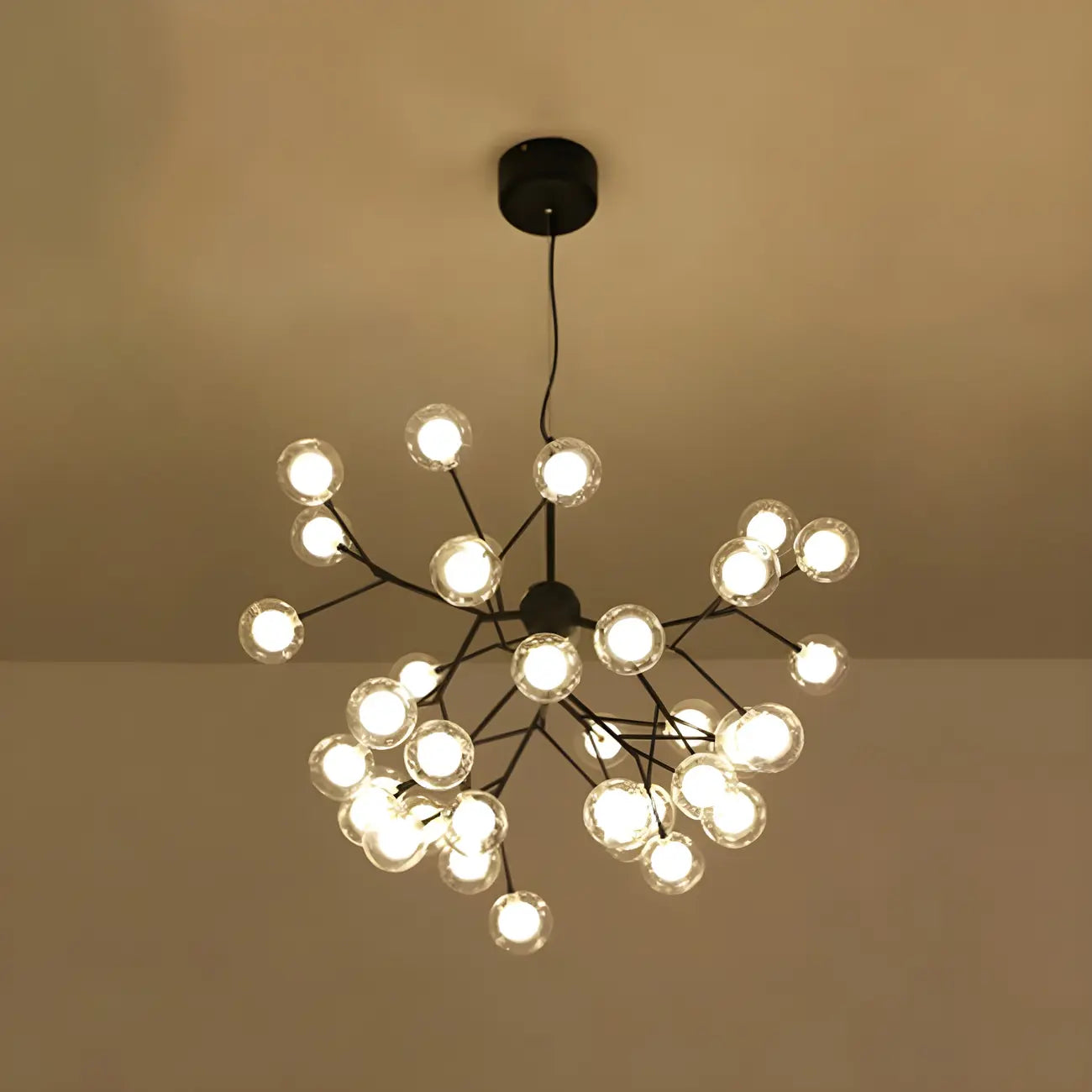 Lustre Sputnik moderne en verre globe réglable