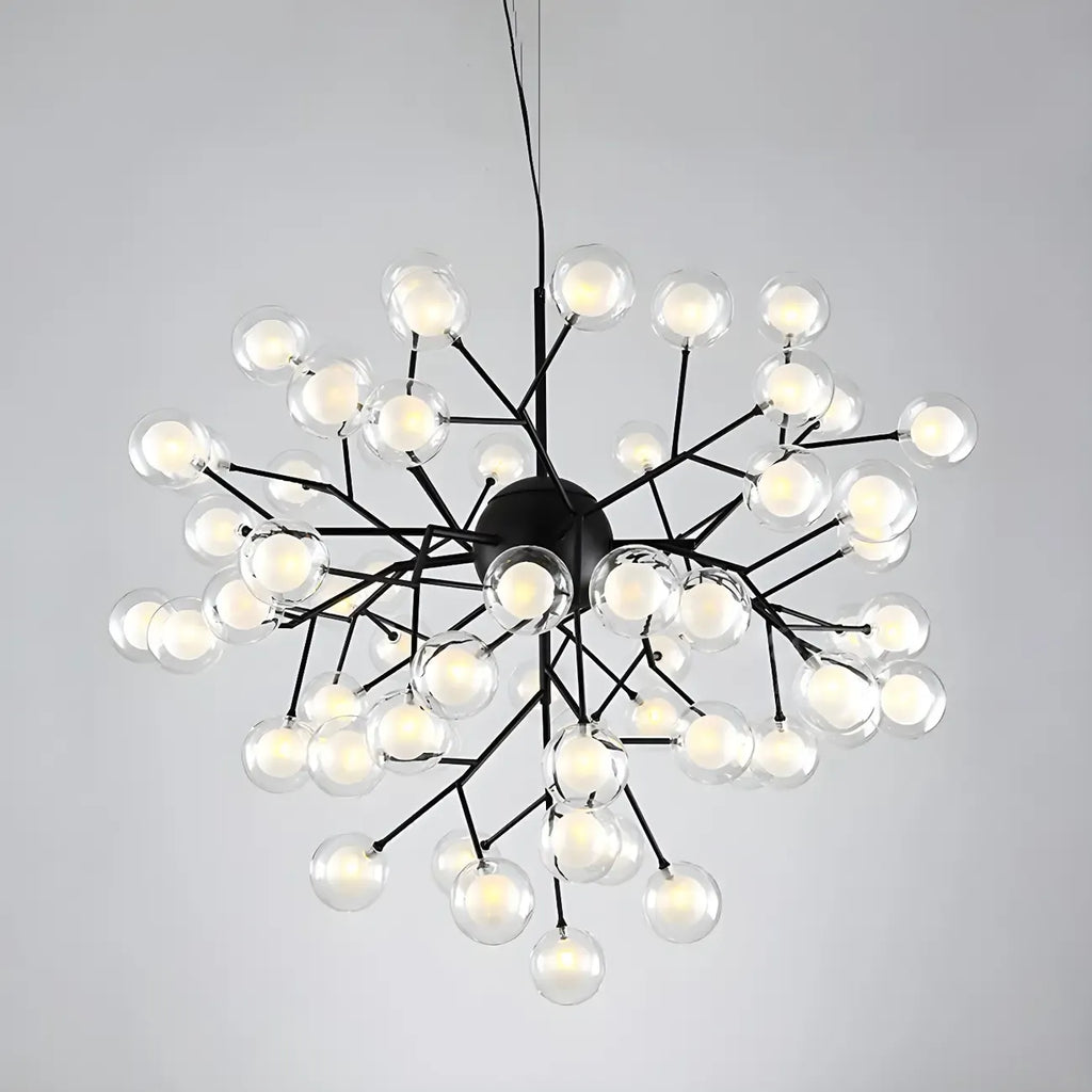 Lustre Sputnik moderne en verre globe réglable