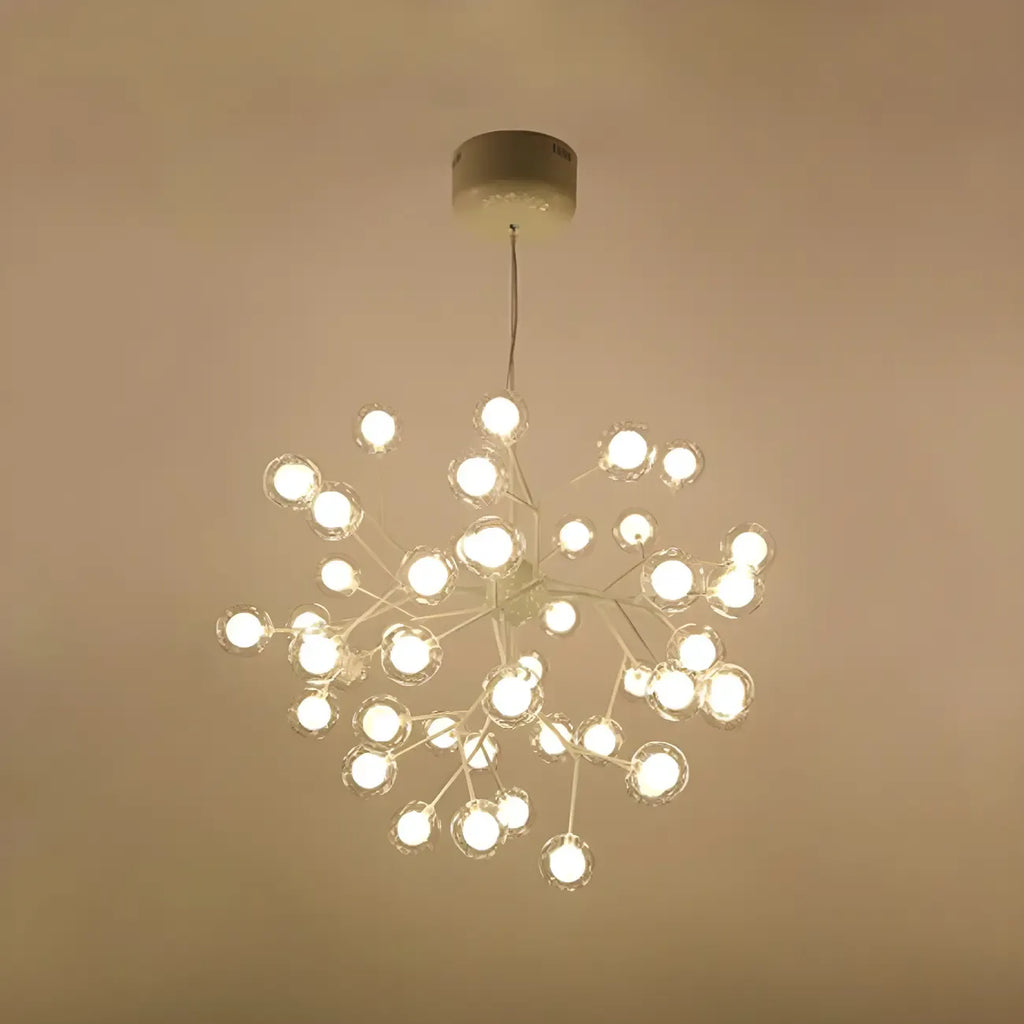 Lustre Sputnik moderne en verre globe réglable