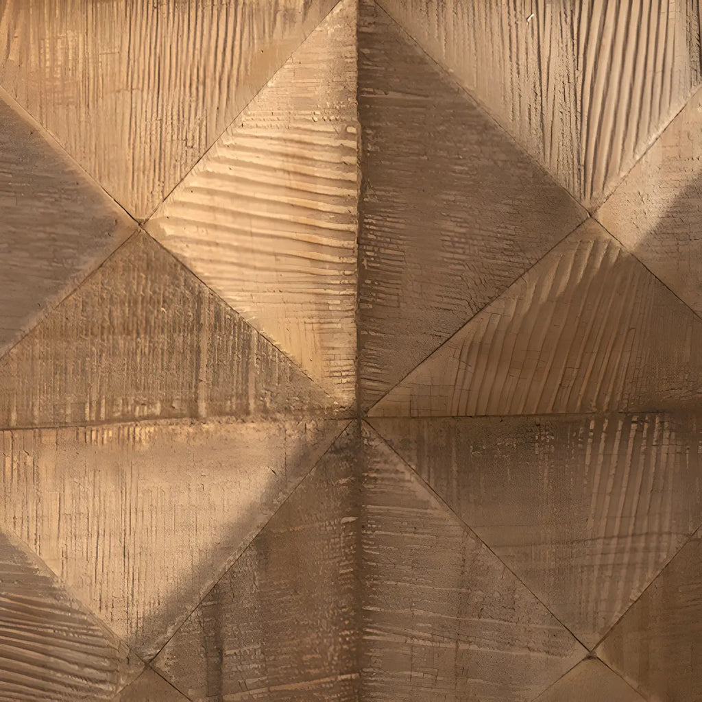 Table d'appoint élégante en bois géométrique