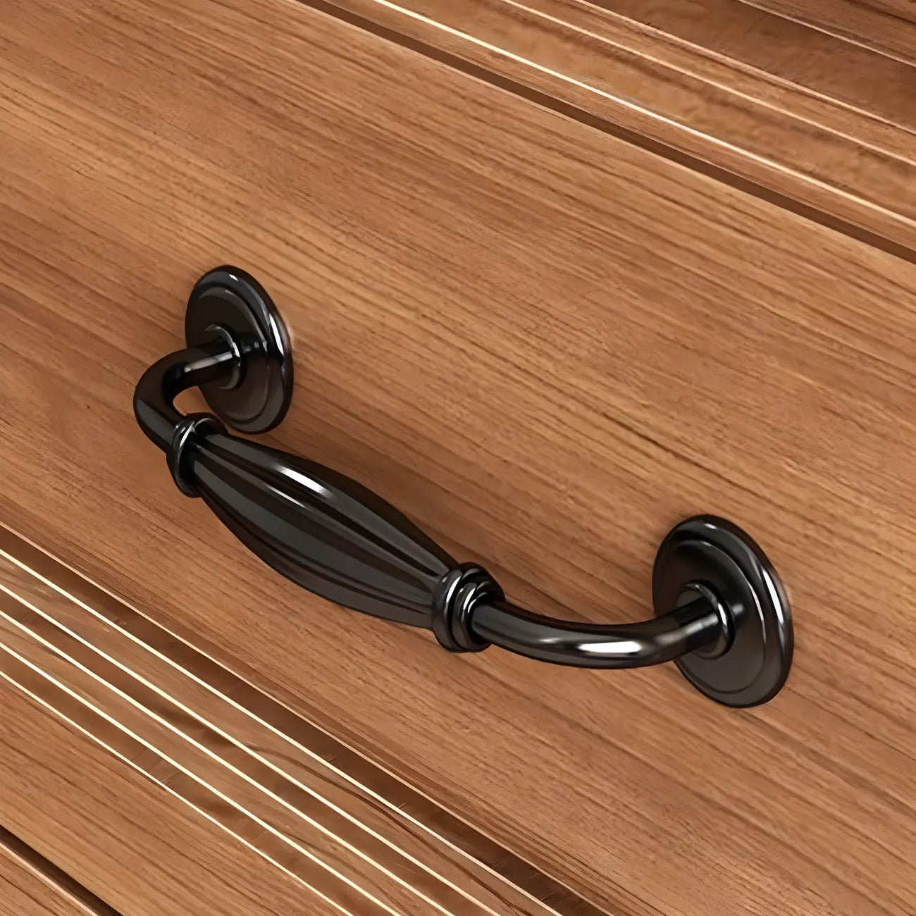 Commode combinée de rangement traditionnelle en bois brun noyer moyen