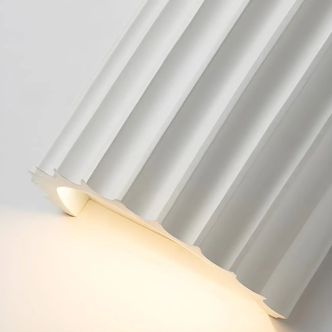 Applique murale moderne demi-cylindre nervurée à éclairage indirect