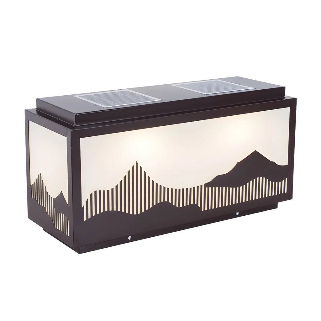 Lampes solaires d'extérieur rectangulaires en forme de montagne