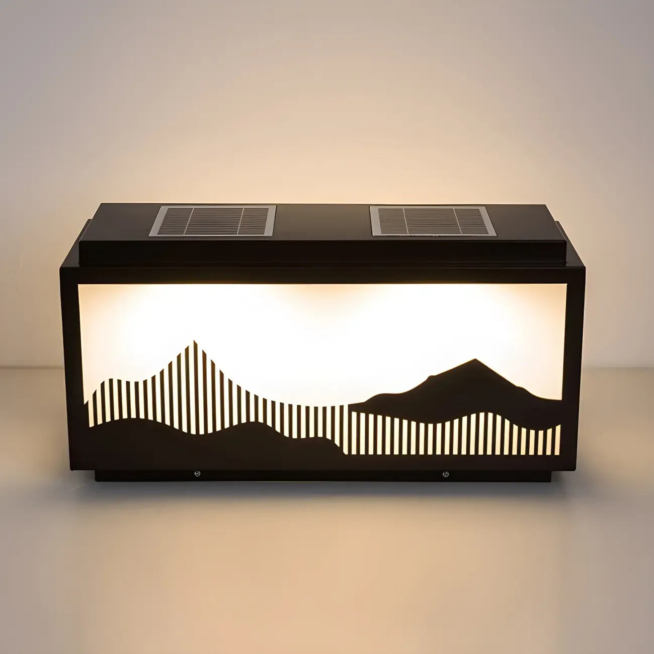 Lampes solaires d'extérieur rectangulaires en forme de montagne