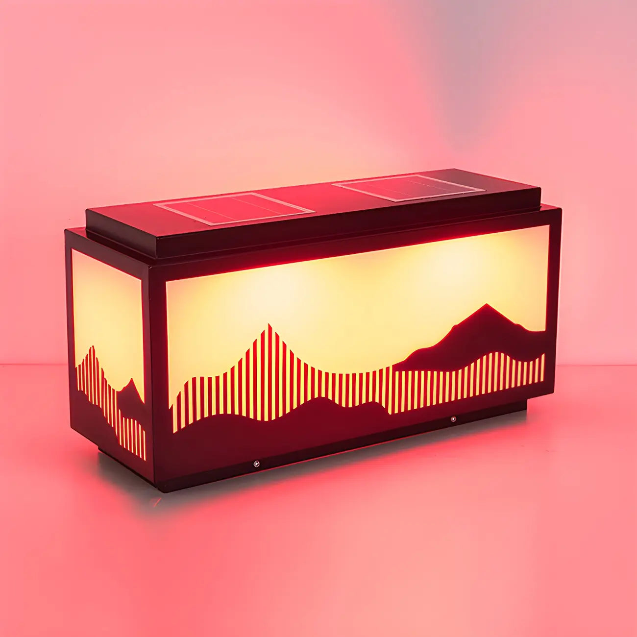 Lampes solaires d'extérieur rectangulaires en forme de montagne