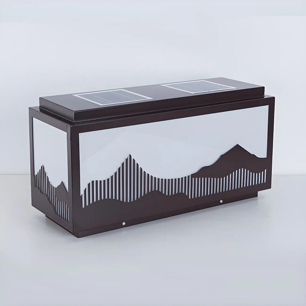 Lampes solaires d'extérieur rectangulaires en forme de montagne