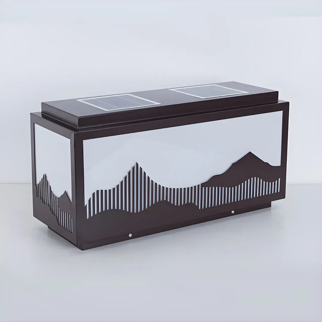 Lampes solaires d'extérieur rectangulaires en forme de montagne