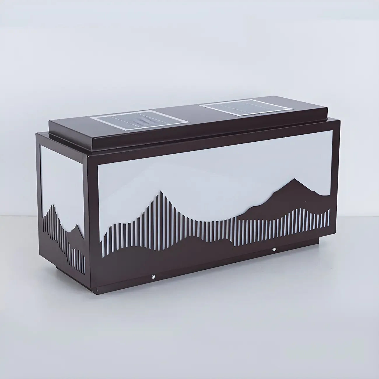 Lampes solaires d'extérieur rectangulaires en forme de montagne