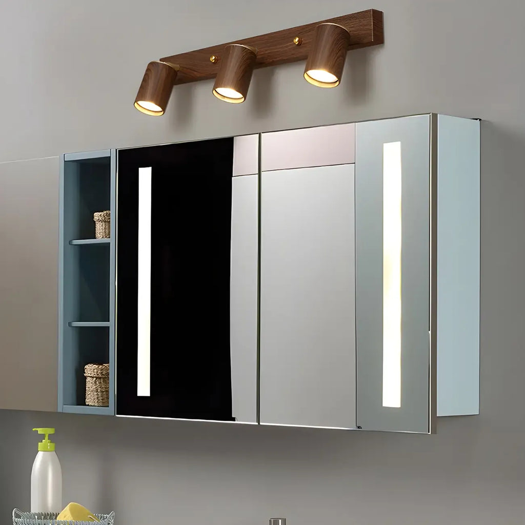 Appliques murales cylindriques marron contemporaines à plusieurs lumières