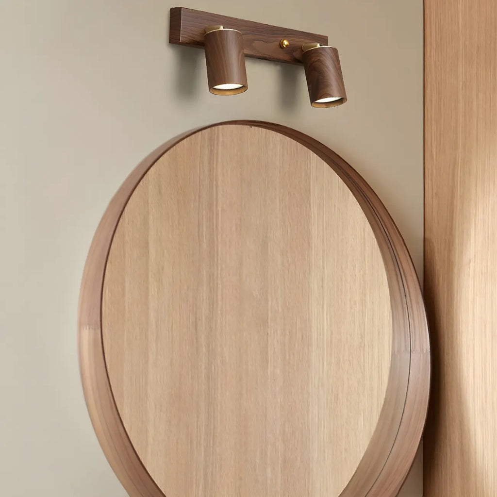 Appliques murales cylindriques marron contemporaines à plusieurs lumières