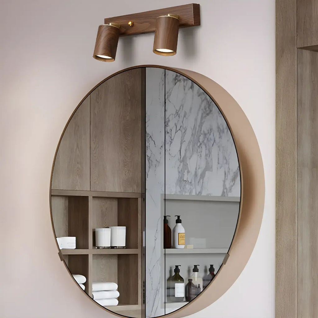 Appliques murales cylindriques marron contemporaines à plusieurs lumières