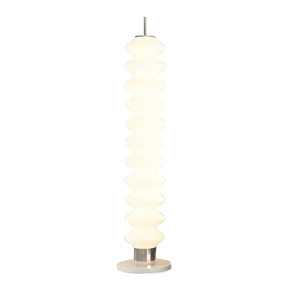 Lampadaire en verre et LED blanc sur pied pour la décoration du salon