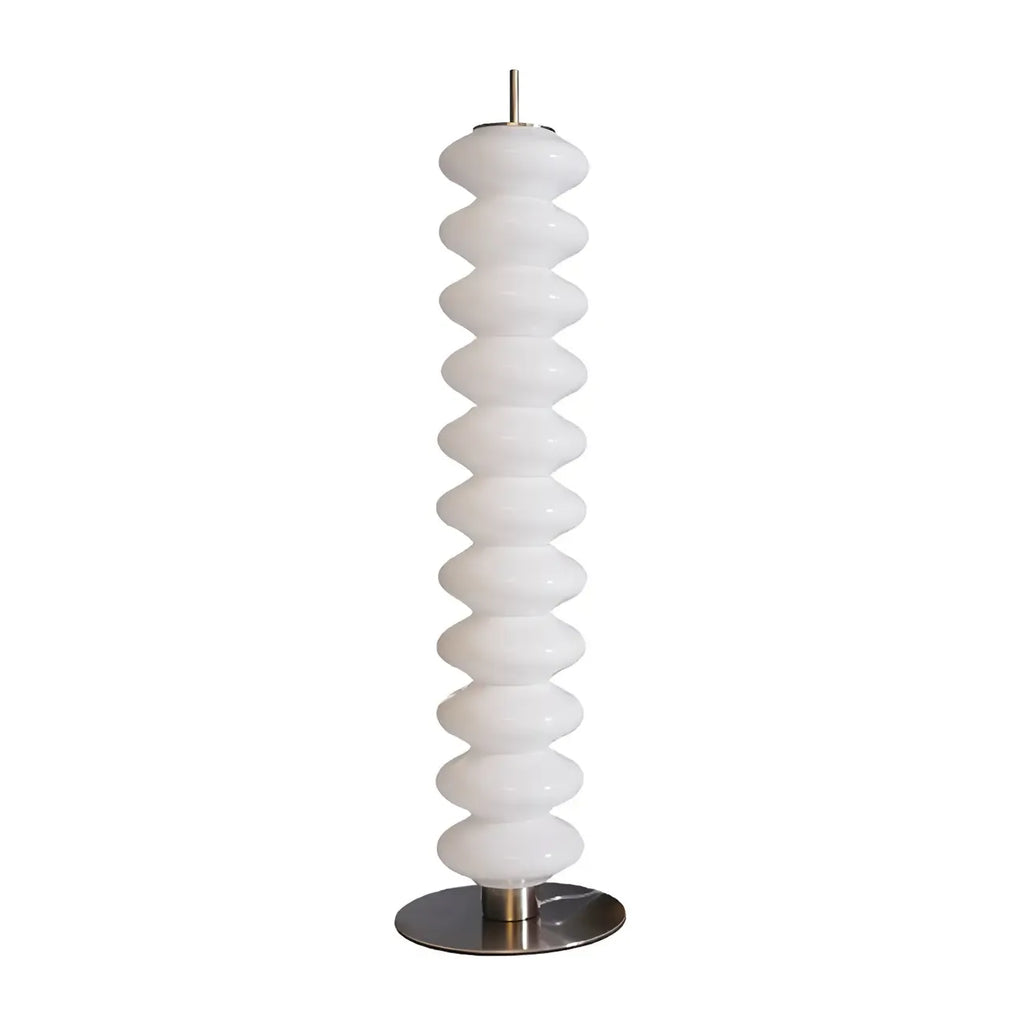 Lampadaire en verre et LED blanc sur pied pour la décoration du salon