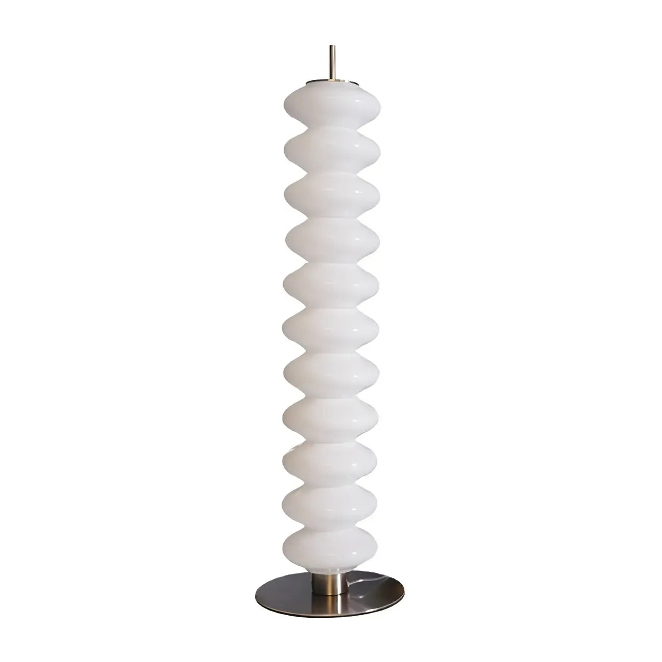 Lampadaire en verre et LED blanc sur pied pour la décoration du salon