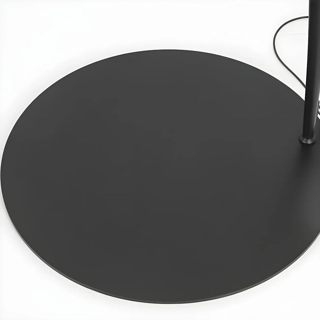 Lampadaire LED arqué doré avec anneau métallique et variateur,