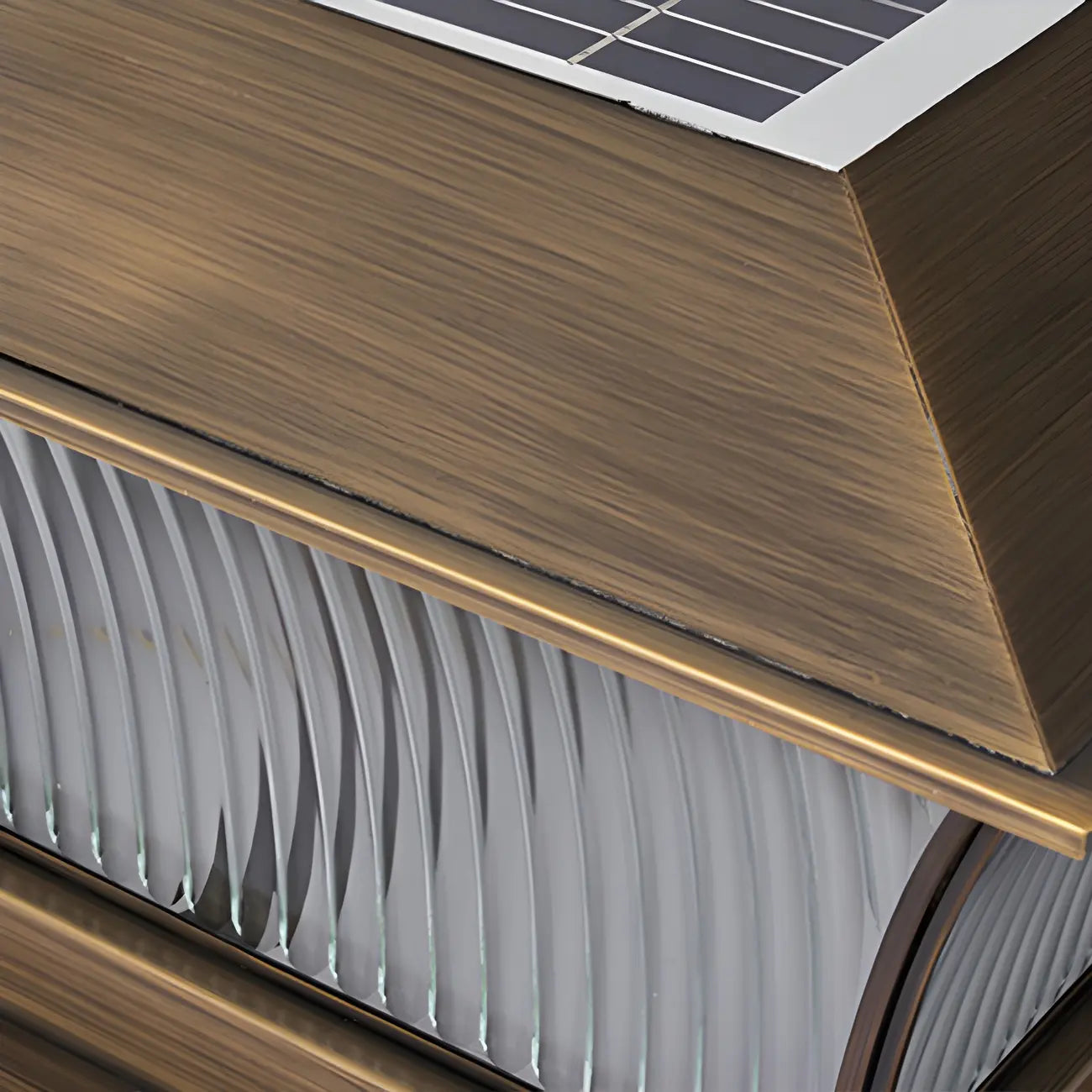 Lampadaires d'extérieur modernes à rayures géométriques brunes et solaires