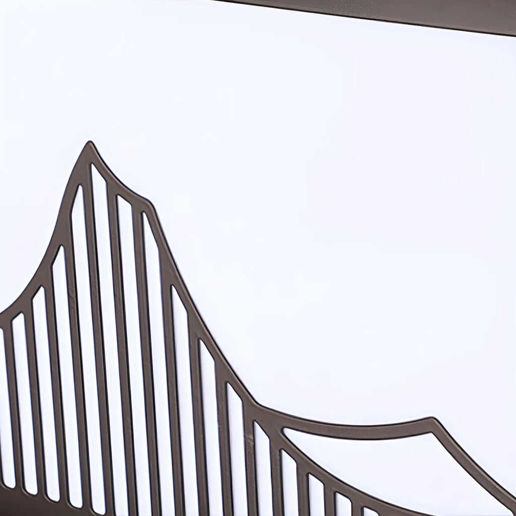 Lampadaires solaires d'extérieur noirs à silhouette de montagne moderne