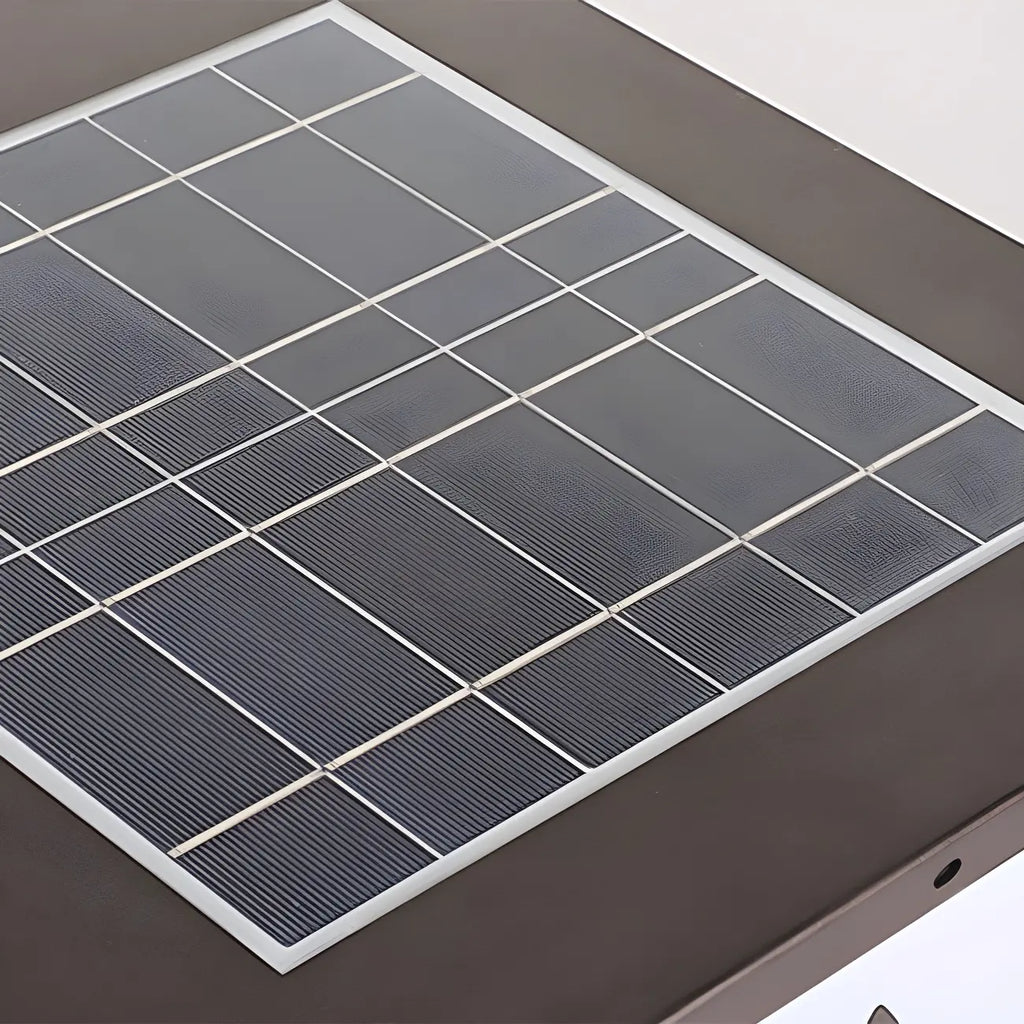 Lampadaires solaires d'extérieur noirs à silhouette de montagne moderne