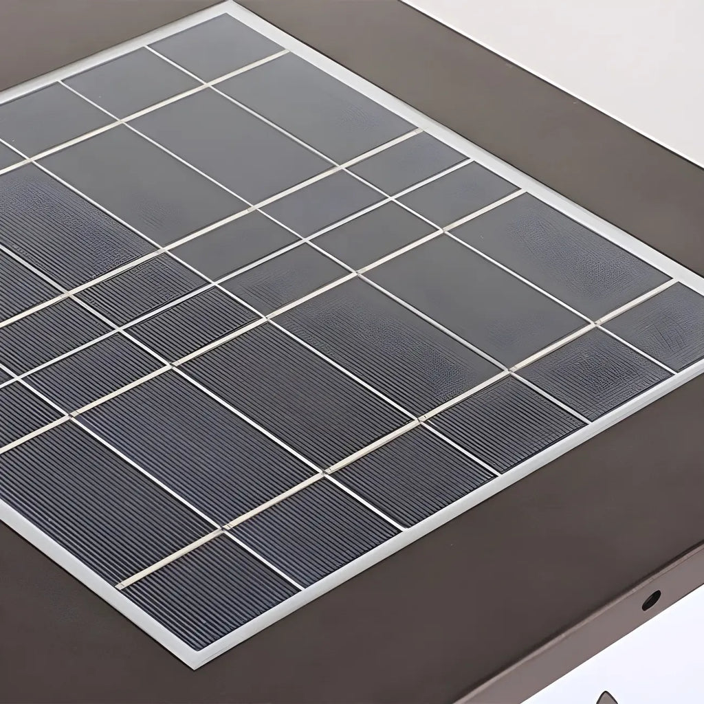 Lampadaires solaires d'extérieur noirs à silhouette de montagne moderne