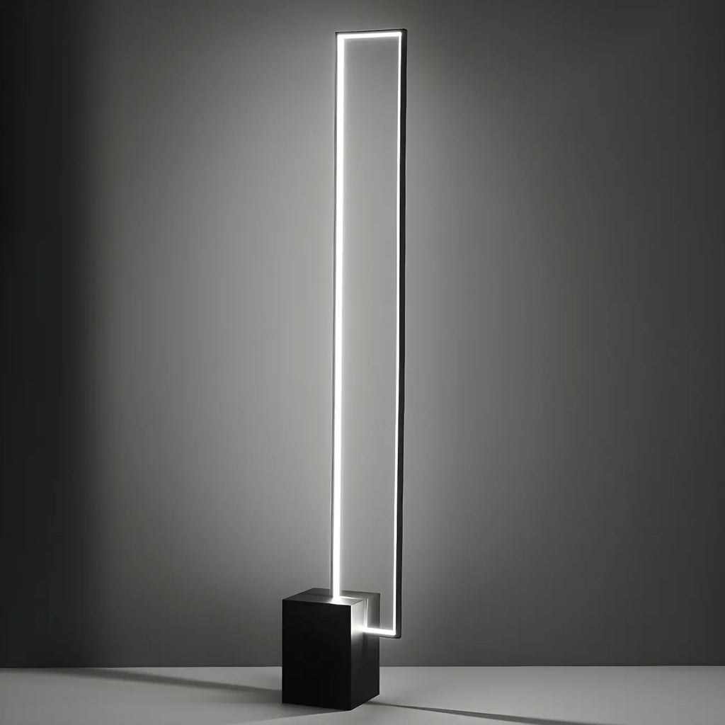 Lampadaire rectangulaire élégant à LED dimmable pour salon