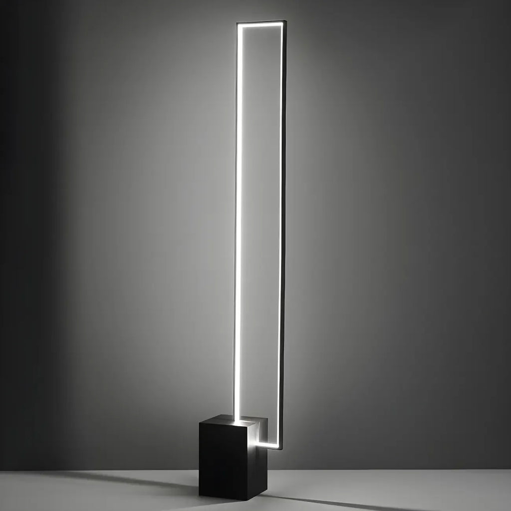 Lampadaire rectangulaire élégant à LED dimmable pour salon