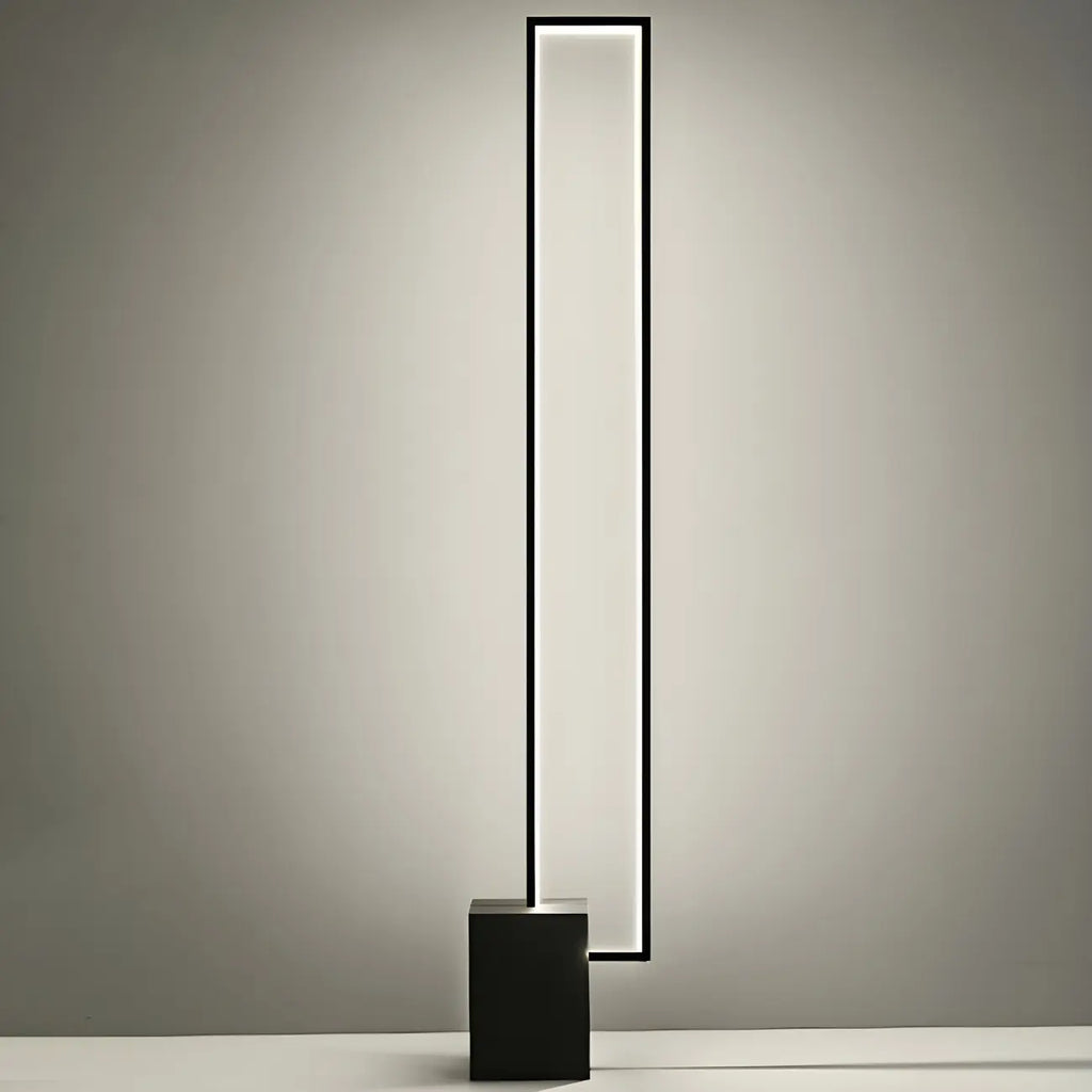 Lampadaire rectangulaire élégant à LED dimmable pour salon