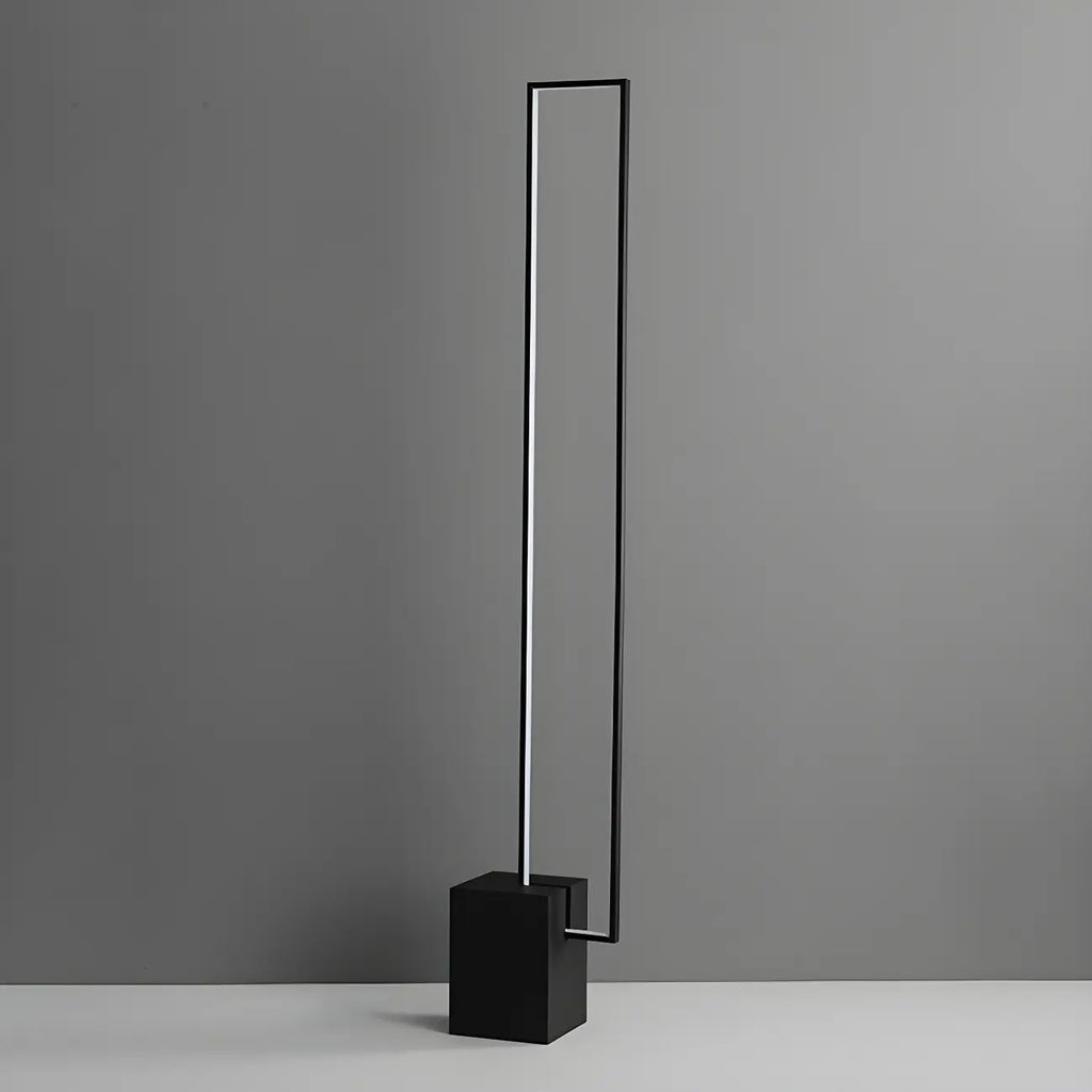 Lampadaire rectangulaire élégant à LED dimmable pour salon