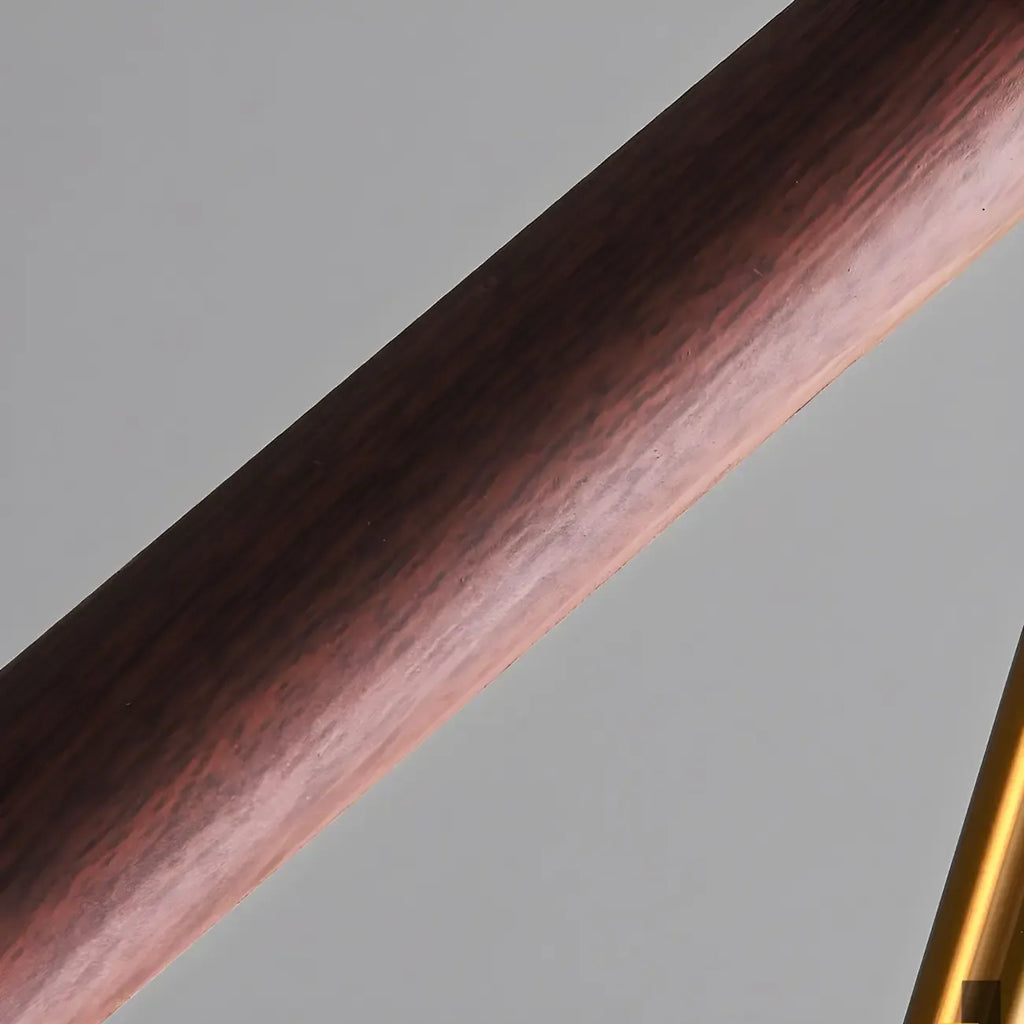 Lampe de chevet moderne linéaire dorée à LED en acrylique, à intensité variable