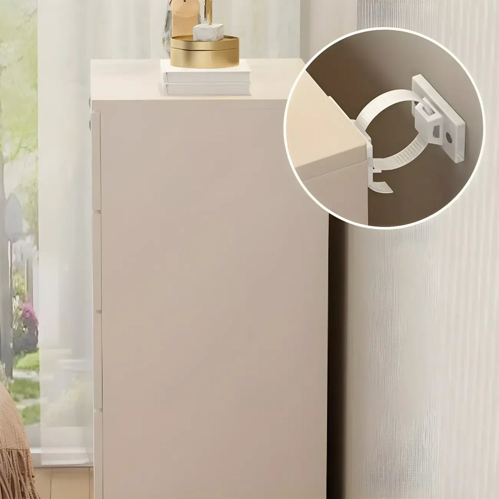 Commodes élégantes en bois blanc avec tiroirs à fermeture douce