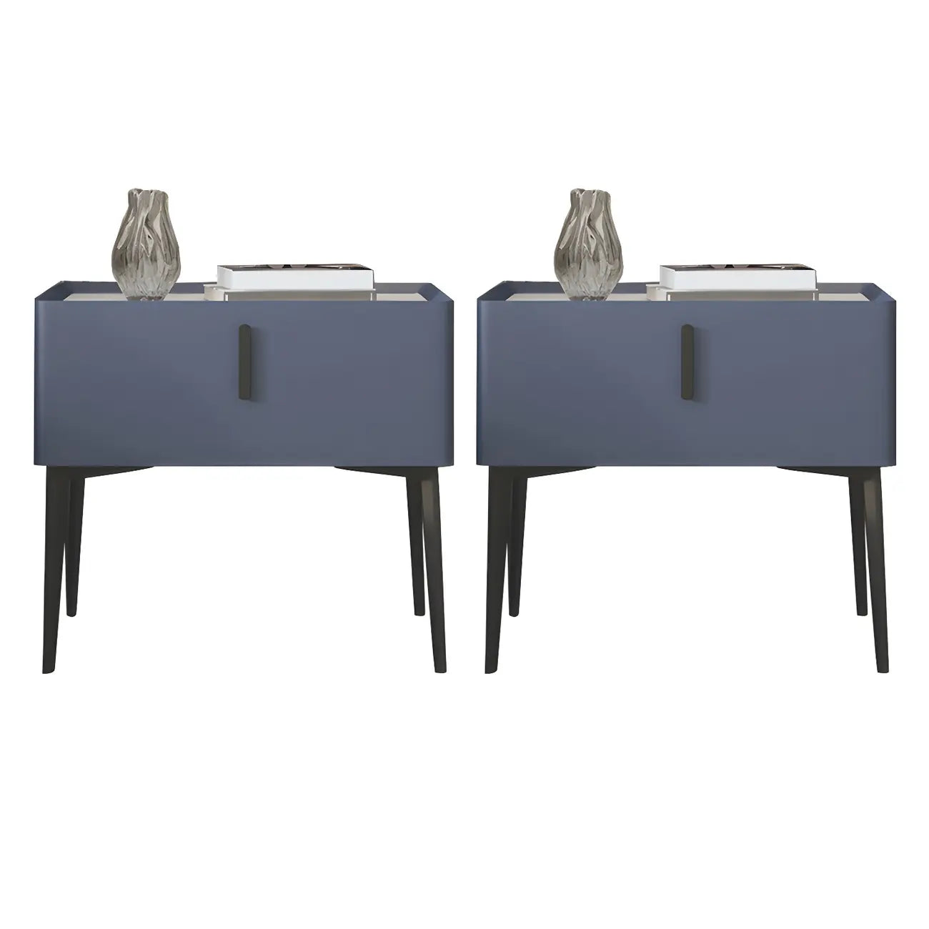 Table de chevet cubique étroite et tendance en bois avec pieds