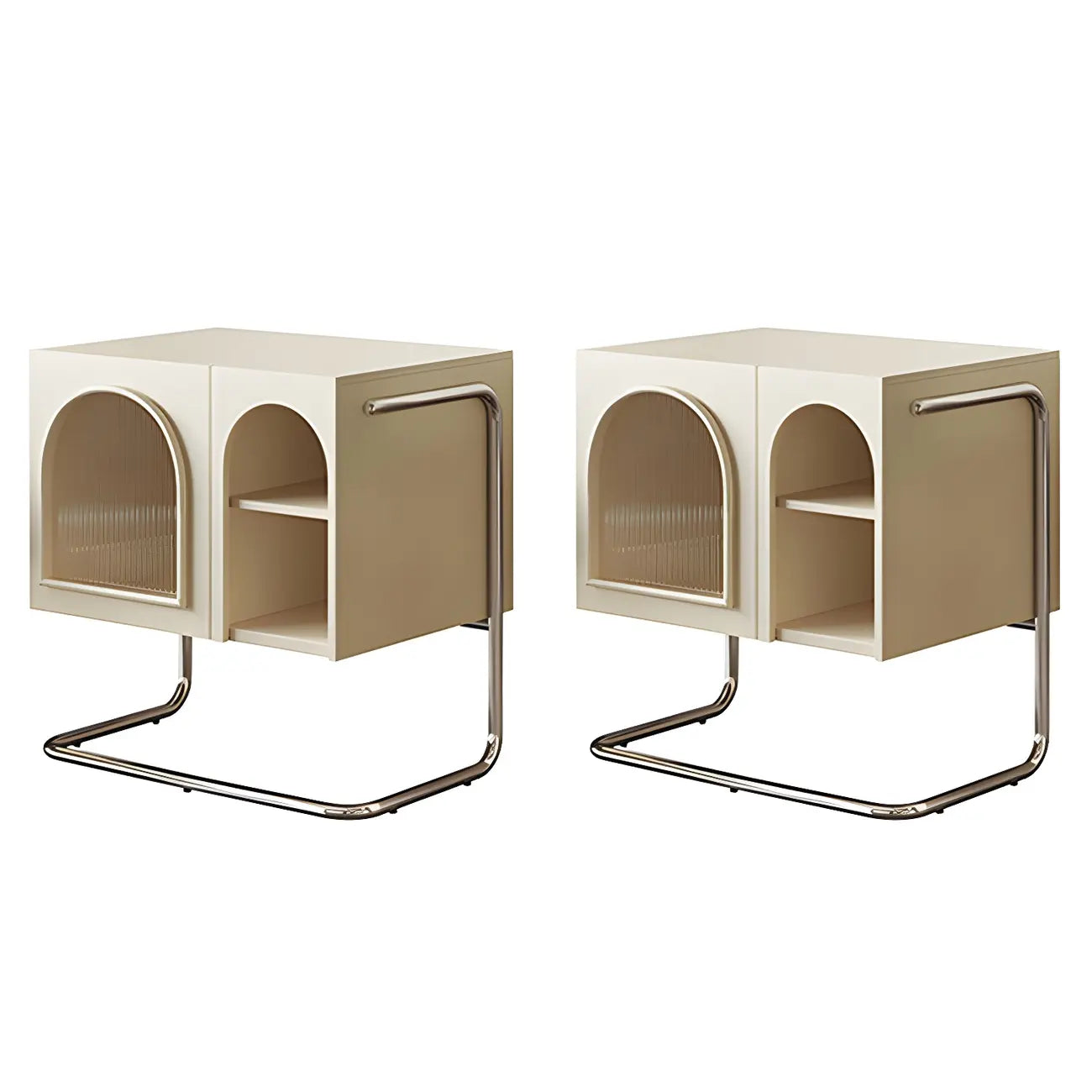 Table de chevet étroite cubique en bois noir avec base en acier