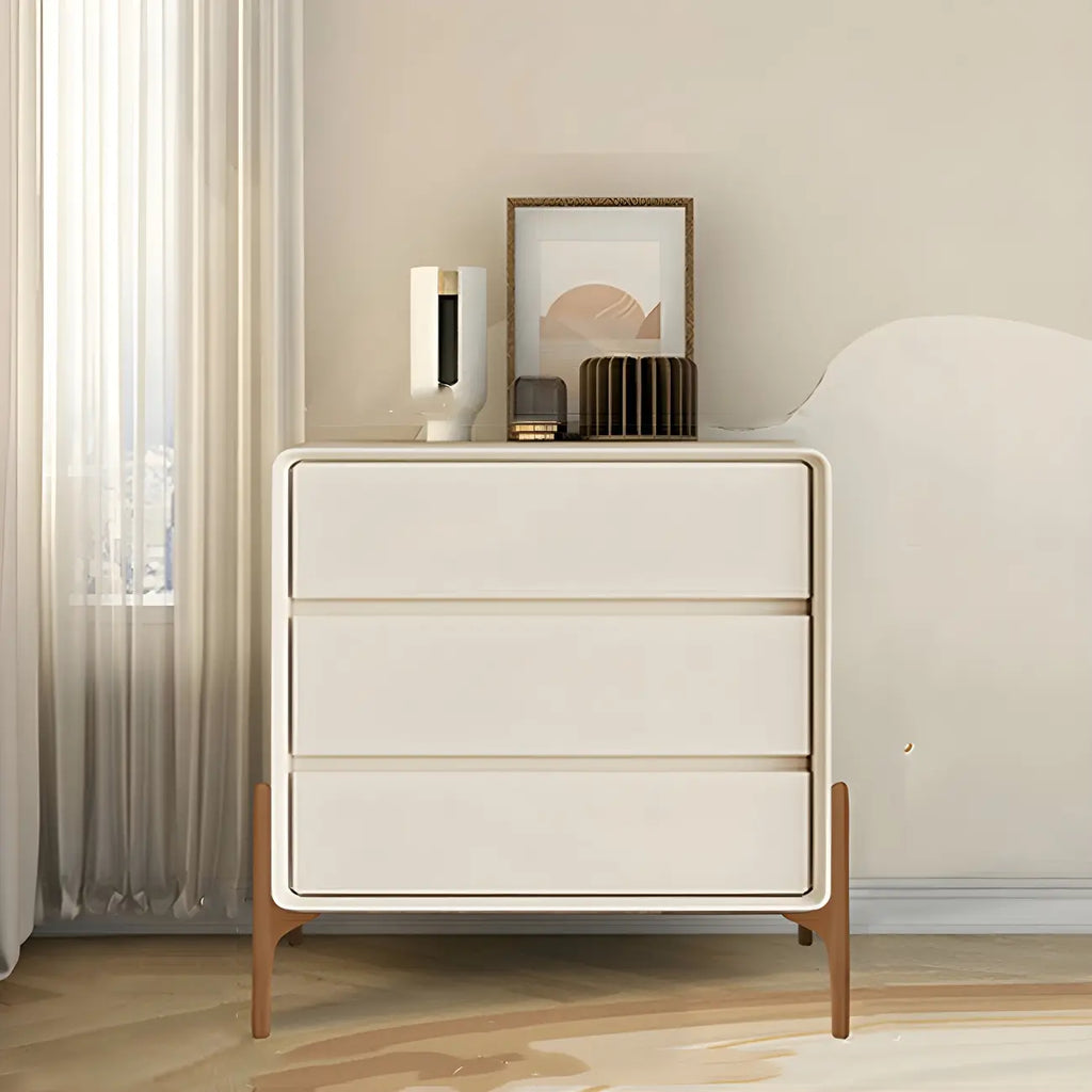 Coffre de rangement vertical moderne en bois massif avec fermeture amortie