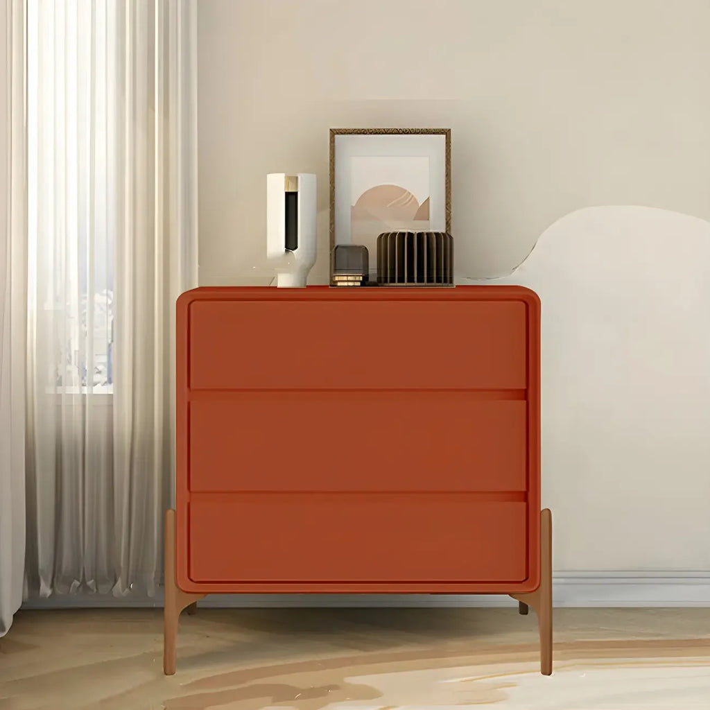 Coffre de rangement vertical moderne en bois massif avec fermeture amortie
