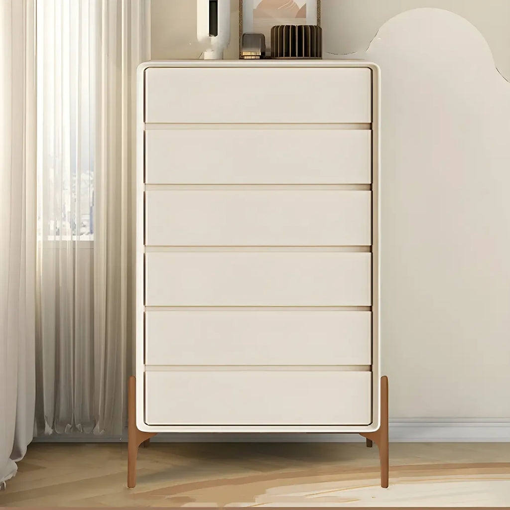 Coffre de rangement vertical moderne en bois massif avec fermeture amortie