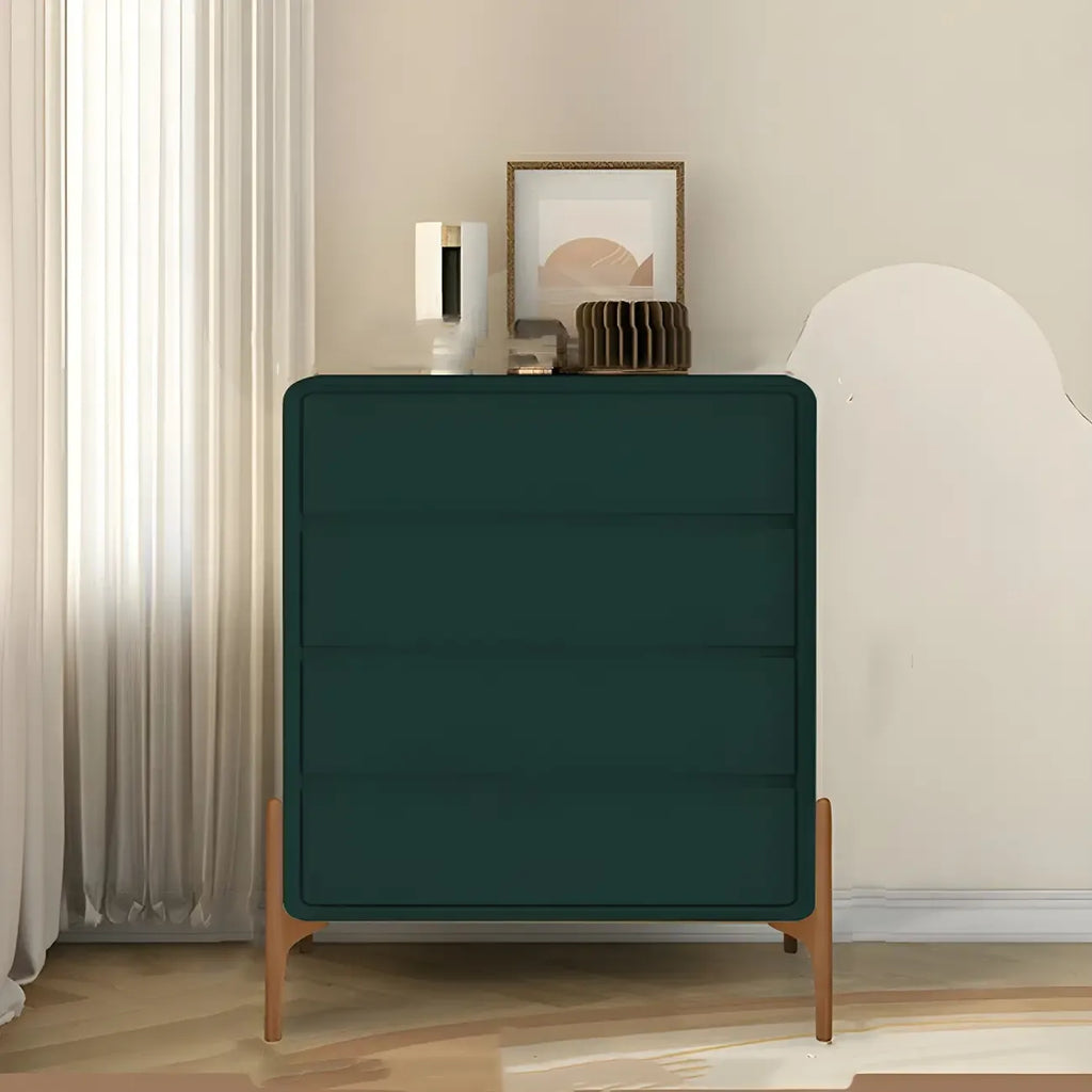 Coffre de rangement vertical moderne en bois massif avec fermeture amortie