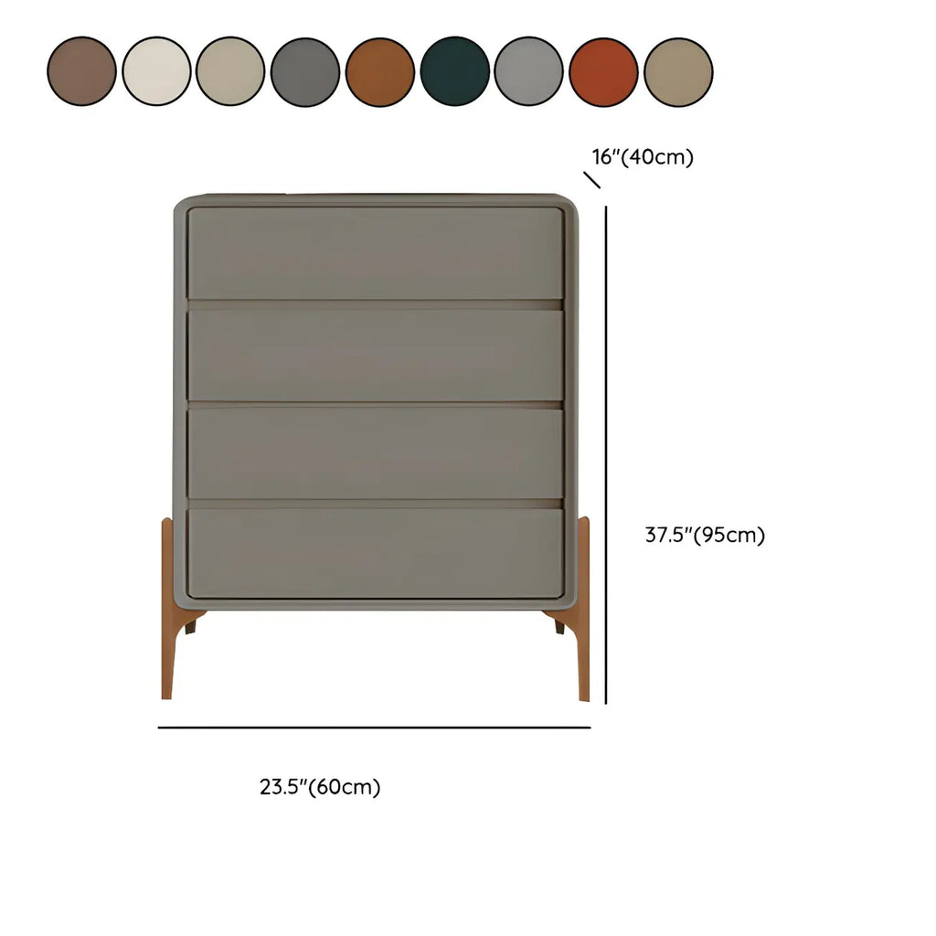 Coffre de rangement vertical moderne en bois massif avec fermeture amortie