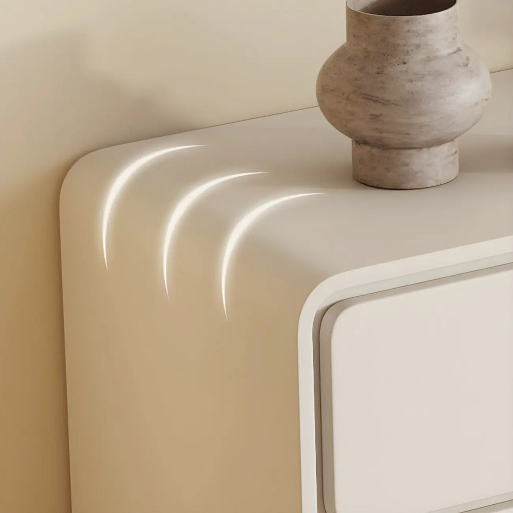 Commodes classiques en bois blanc cassé avec rangement et tiroirs