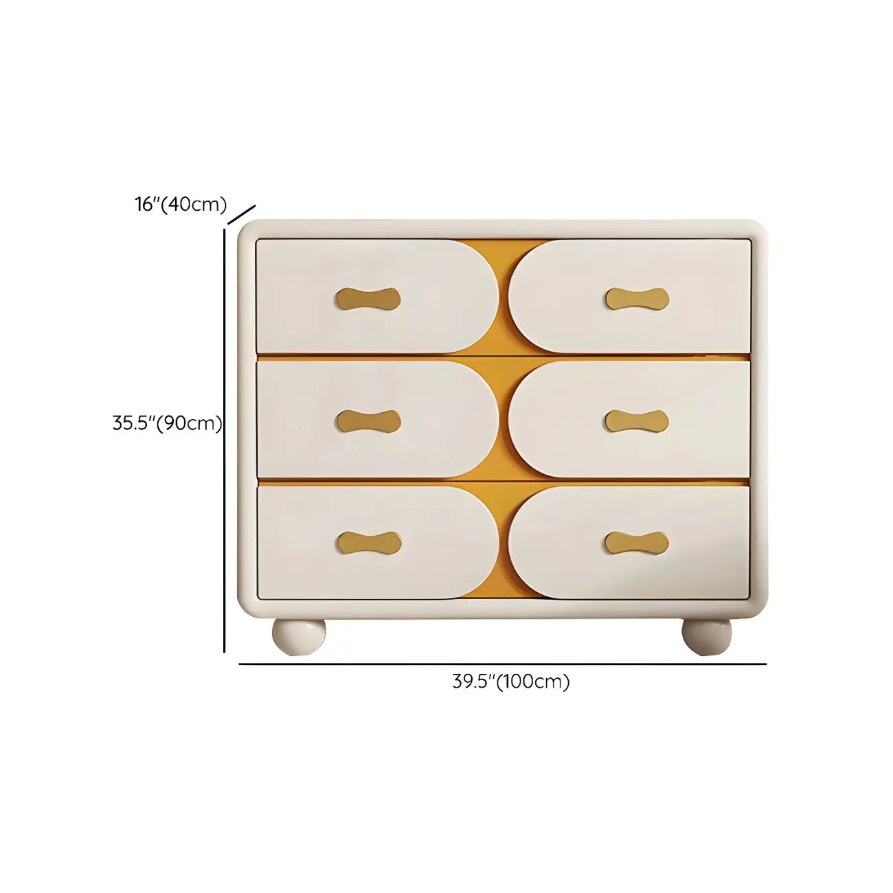 Commodes classiques en bois blanc cassé avec rangement et tiroirs
