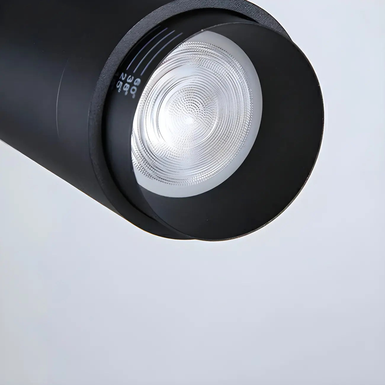 Projecteur sur rail LED cylindrique simple à 3 lumières en métal noir