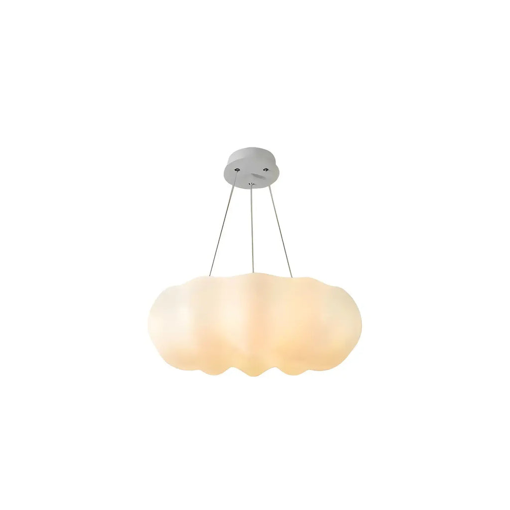 Lustre minimaliste en forme de nuage blanc nordique, forme de tambour, lustre tambour.