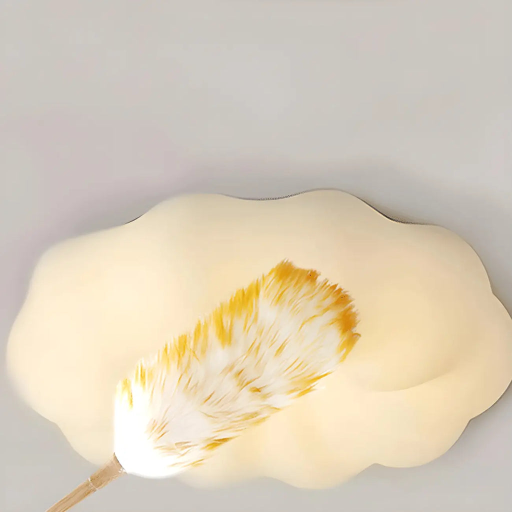 Lustre minimaliste en forme de nuage blanc nordique, forme de tambour, lustre tambour.