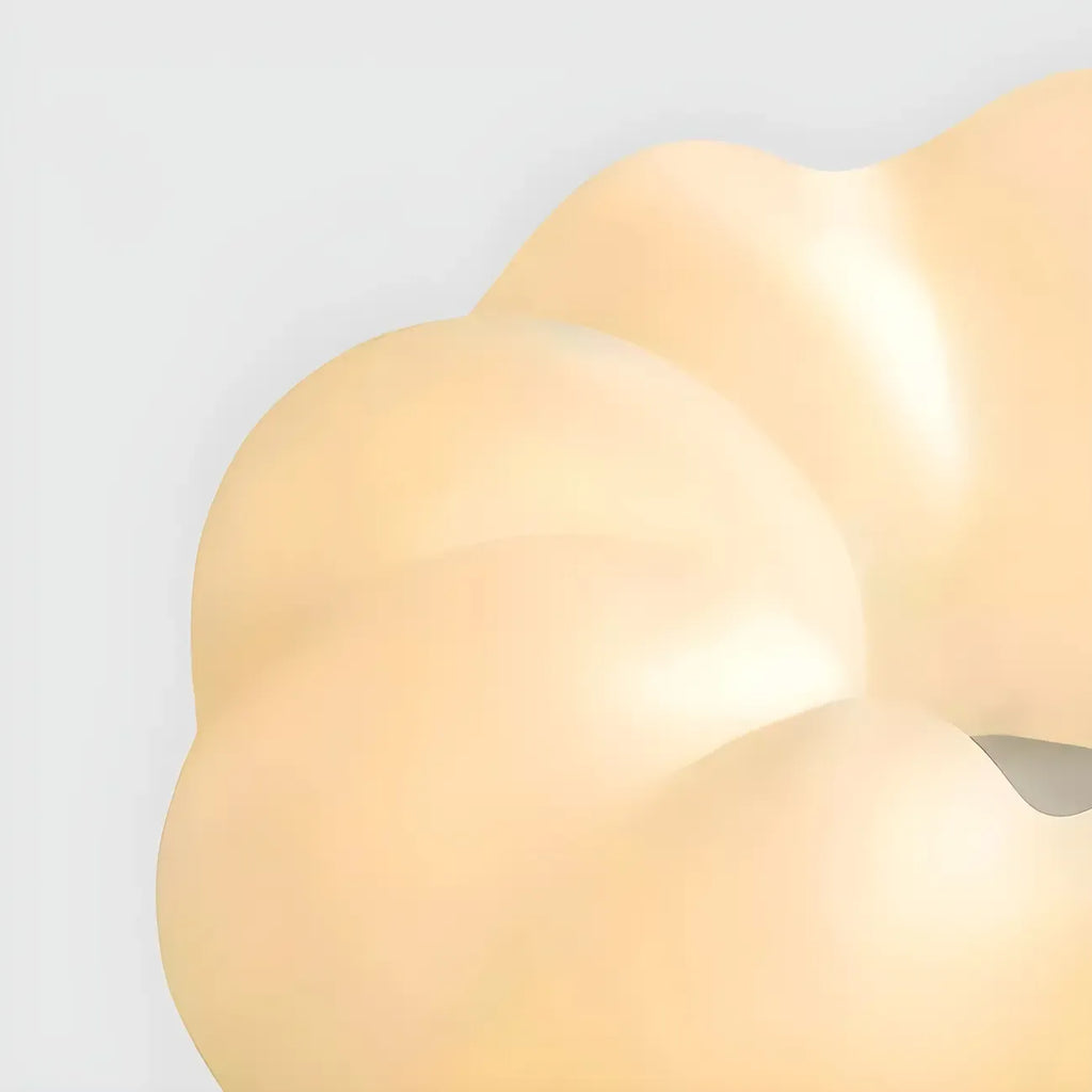 Lustre minimaliste en forme de nuage blanc nordique, forme de tambour, lustre tambour.