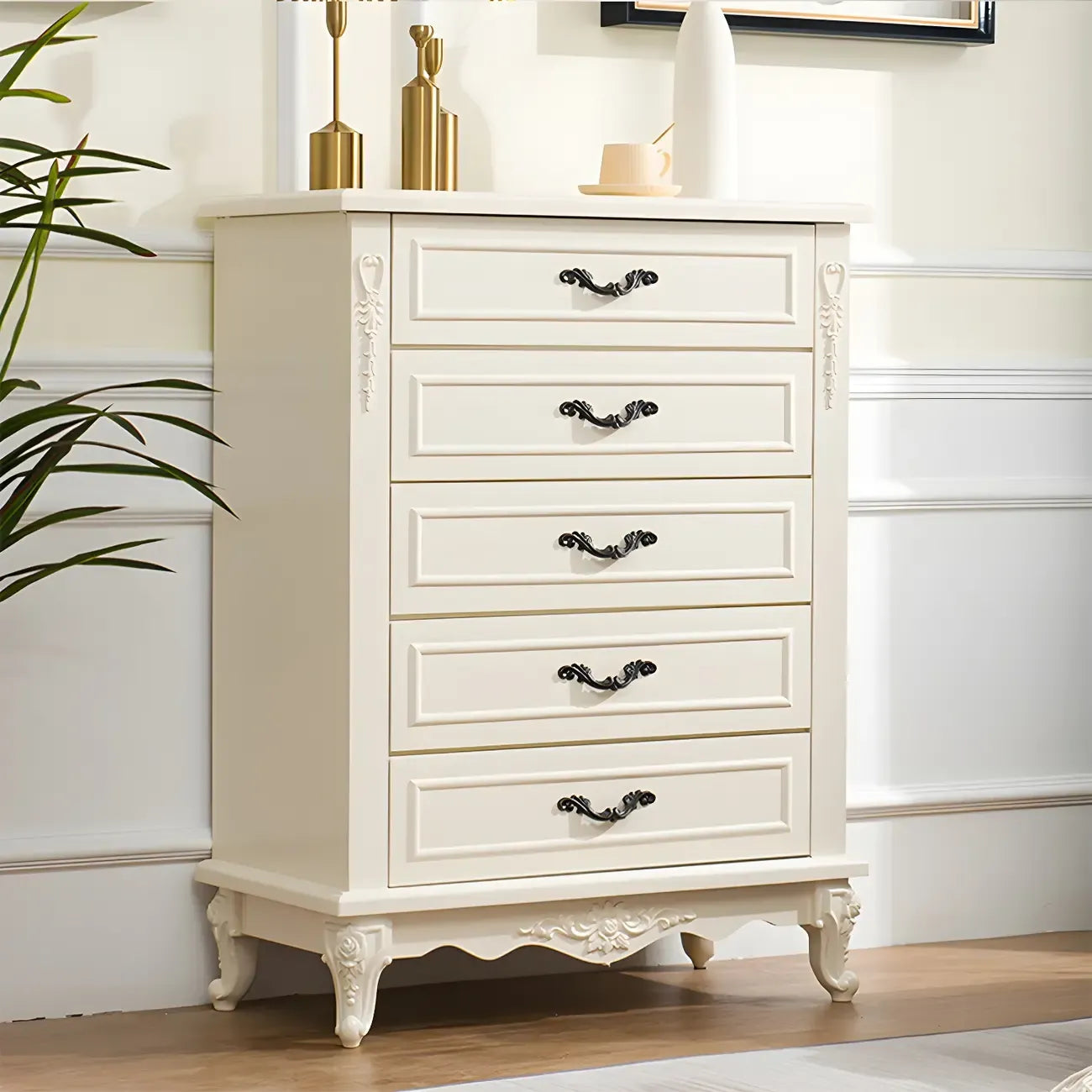 Commode double vintage en bois beige avec étagères