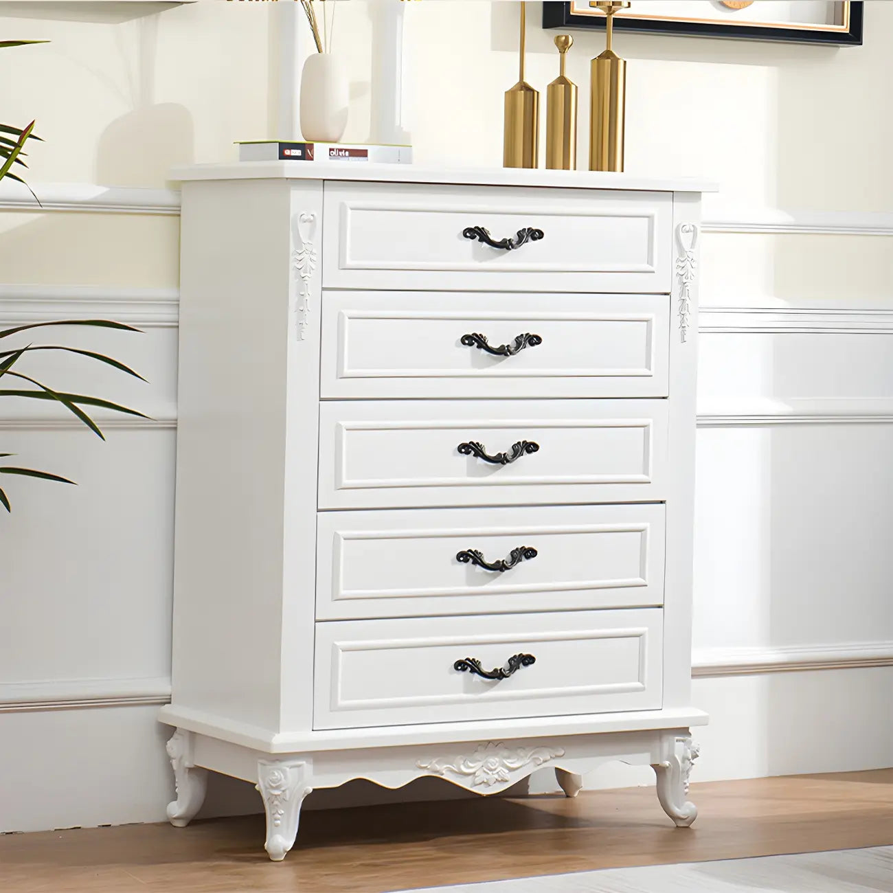 Commode double vintage en bois beige avec étagères