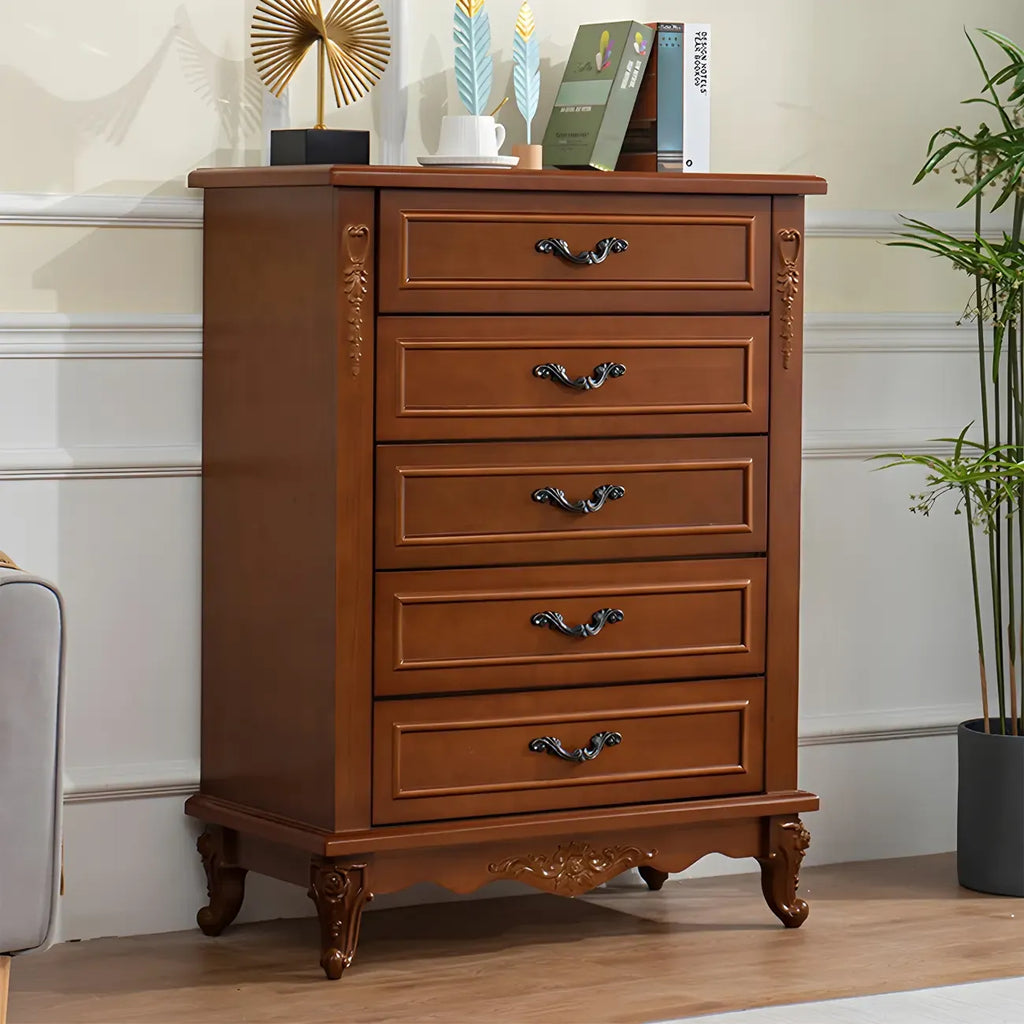 Commode double vintage en bois beige avec étagères